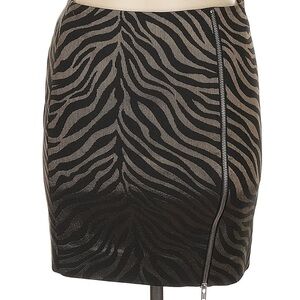 The Kooples Black and Tan Zebra Pencil Skirt